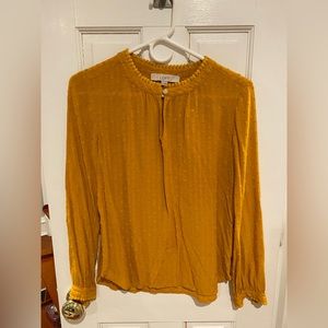 LOFT mustard blouse